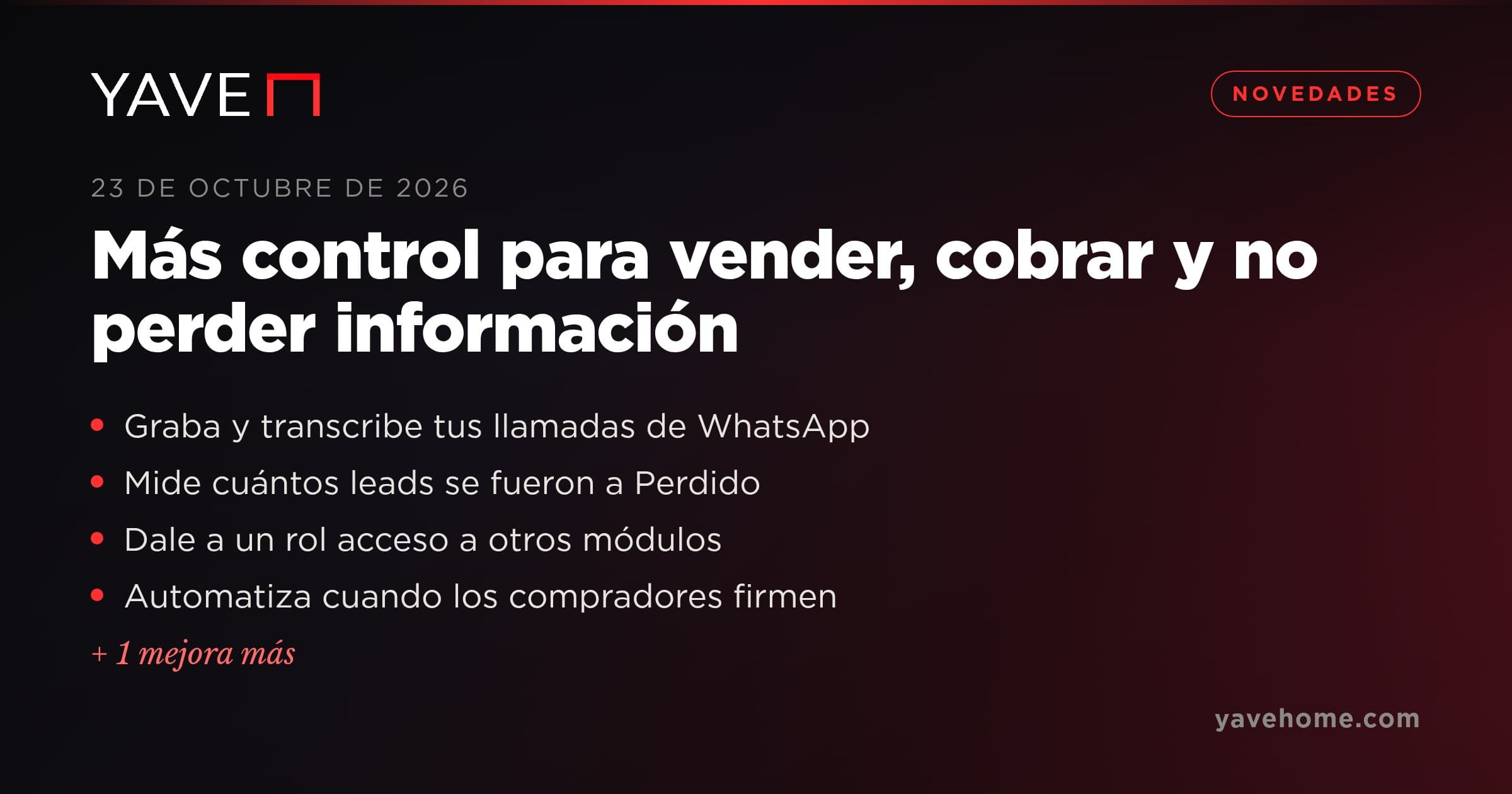 Más control para vender, cobrar y no perder información